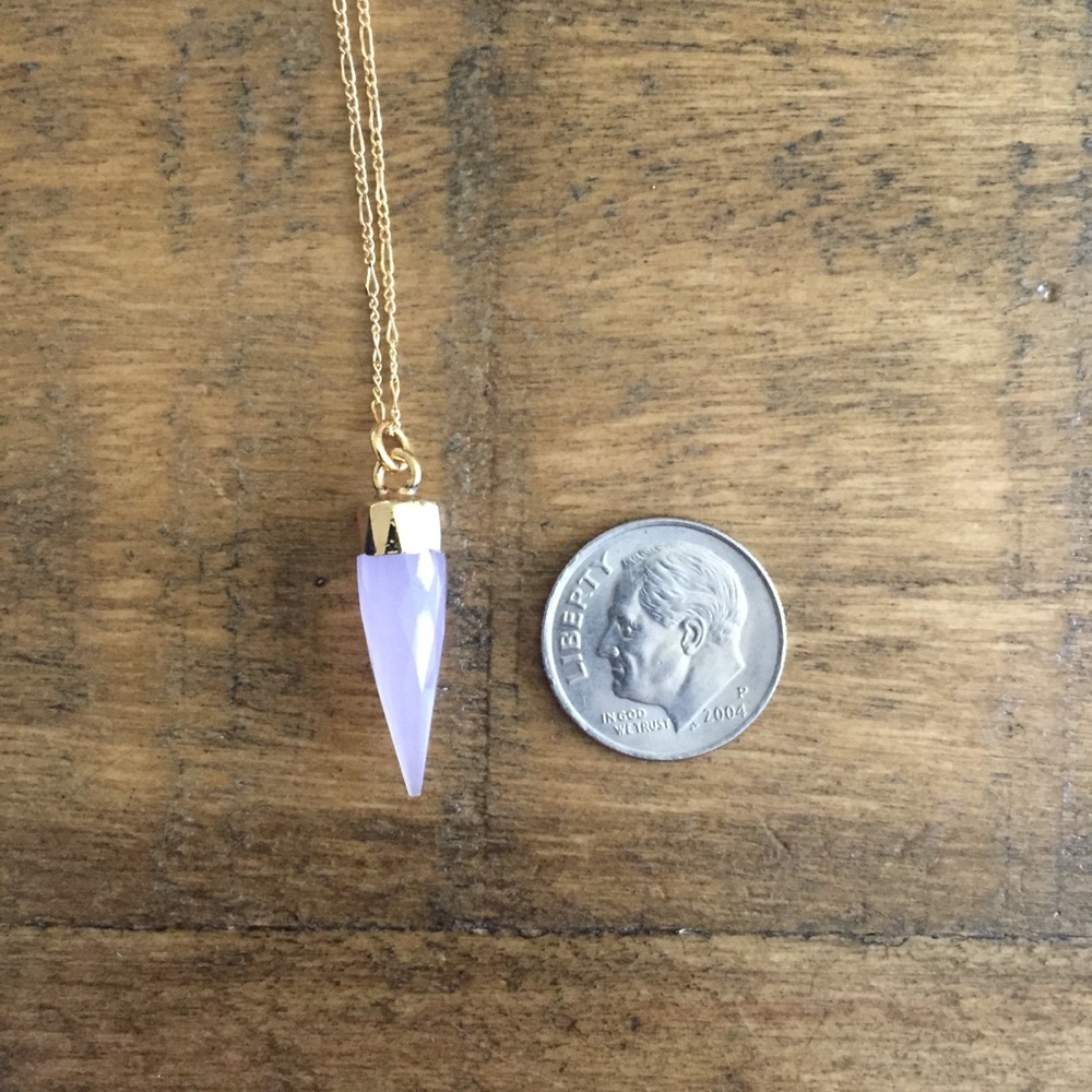 Dainty Rose Quartz Spike Choker - Picture 7 of 8